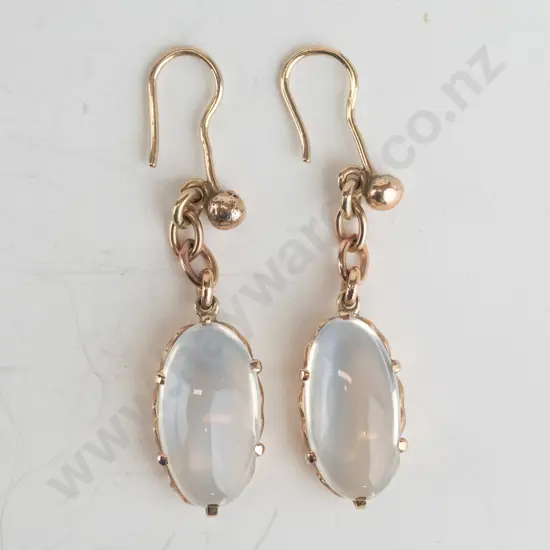 pair of moonstone earrngs