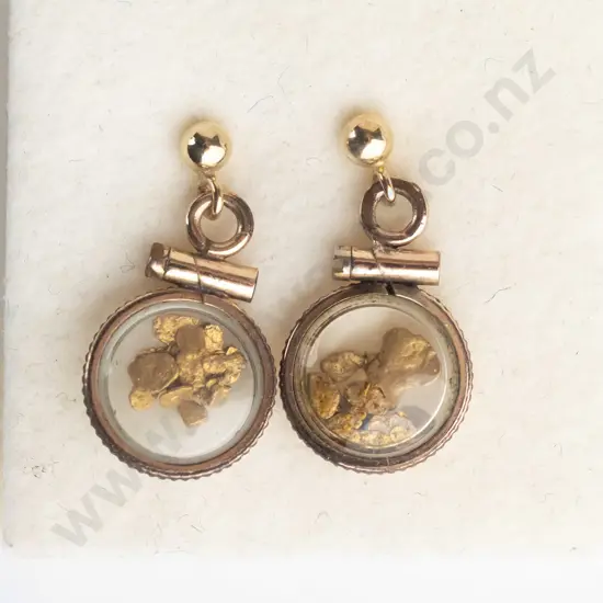 alluvial gold earrings