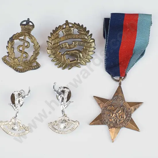 medals The NZ 1939-1945 star, NZ Dental Corps, NZ Medical Corp & 2 Royal Signal Corp