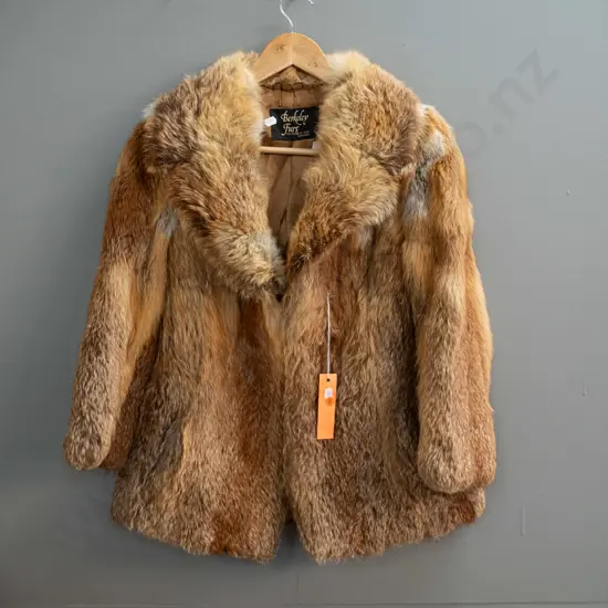brown fur jacket with Berkeley Furs, House of Mink, Burwood label