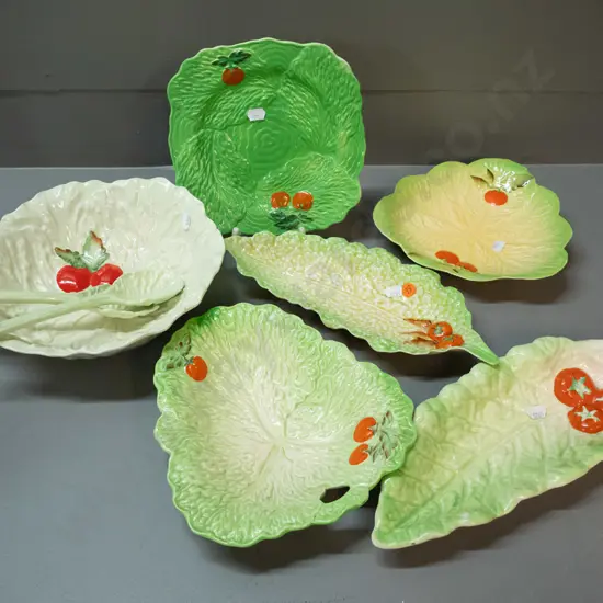 7 mid-century salad ware items including salad bowl and servers - Carlton, Beswick and Royal Winton