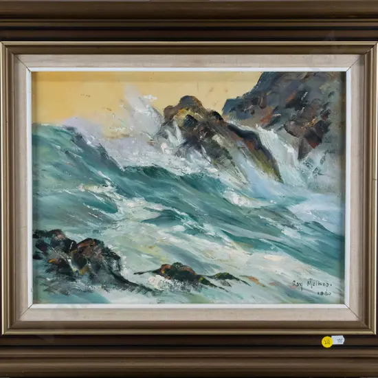 Ray Melhop 1980  - coastal scene H-270 W-340