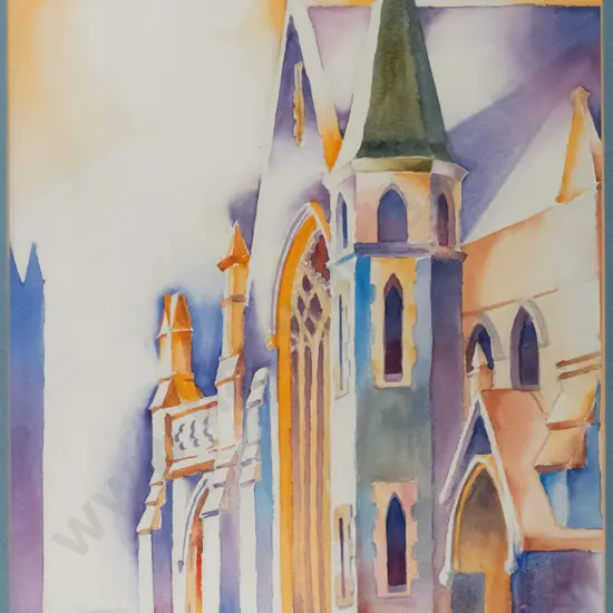 Scott Gray 04 - unframed watercolour "Celebrate the Fortune" H-415 W-290