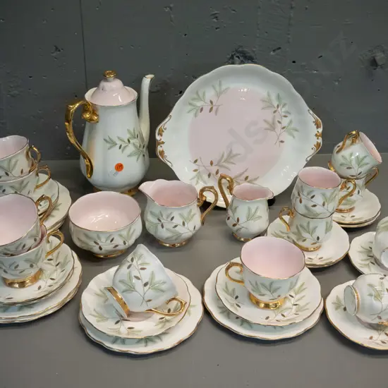 Royal Albert "Braemar" pattern tea and coffee set including coffee pot, sugar, small and large jugs