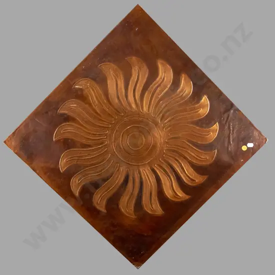 pressed copper wall art - sun - H-750 W-750