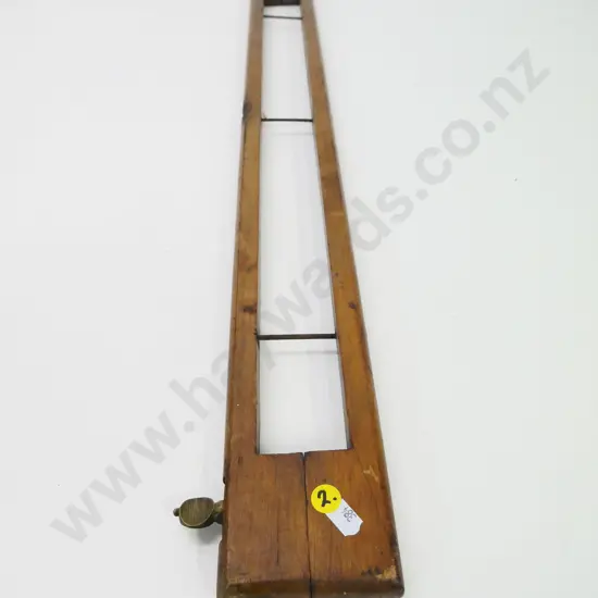 antique library newspaper binding frame with brass screw closure - wear & tear L-800