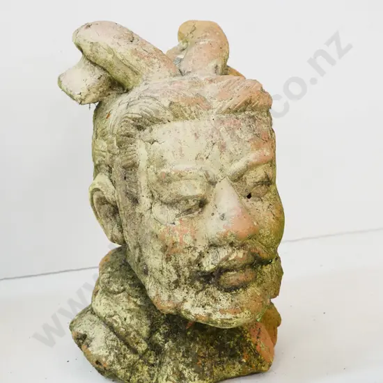 terracotta garden ornament - asian style head H-280
