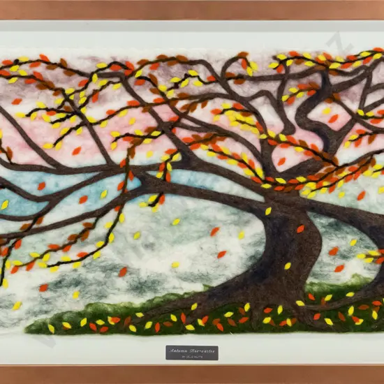 Colin Coutts - framed felted wool "Autumn Nor-easter" H-590 W-1380