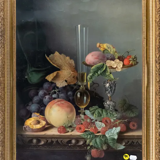 gilt framed print - still life H-420 W-320