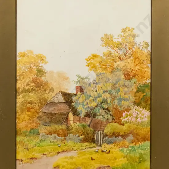 James Matthews - framed watercolour - Selhurst Common Surrey H-350 W-250