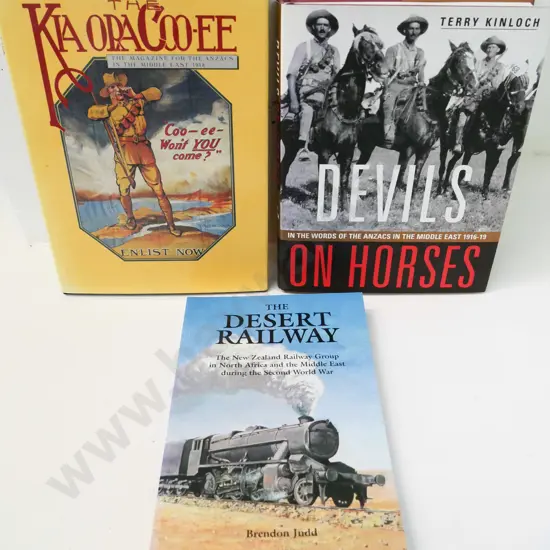 4 NZ military books: North Africa & Middle East subjects: Judd, Kinloch, Kia-Ora Coo-ee reprints