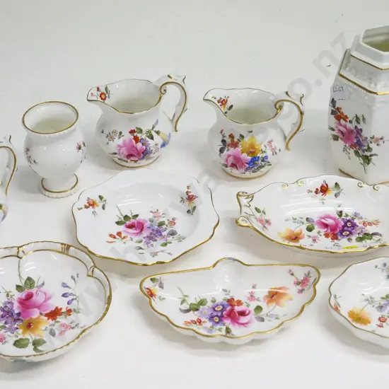 various Royal Crown Derby, some are posies - small dishes, jugs, vase, jar missing its lid