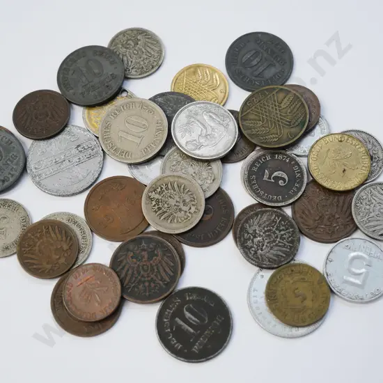 assorted coins - German, 1874 to 1921, 1 to 50 Reichspfennig denominations