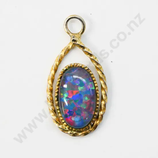opal pendant stamped 925 no chain