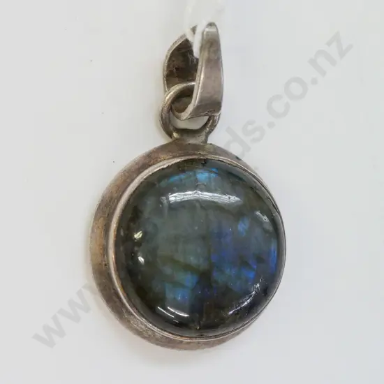 silver & labradorite pendant stamped 925 no chain