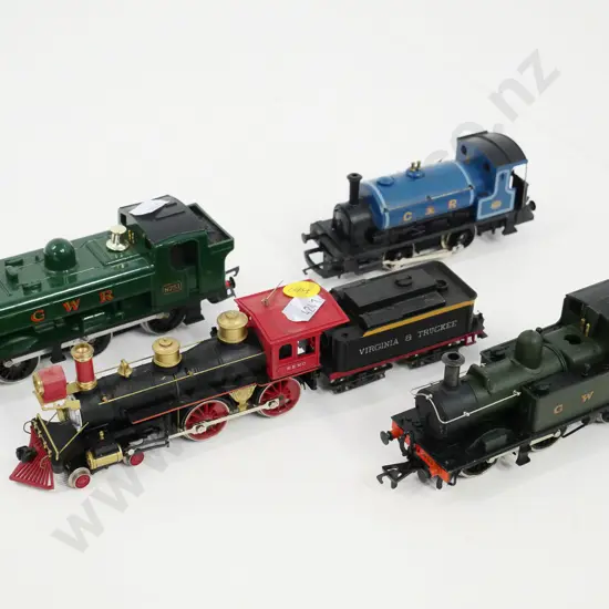 4 HO gauge model railway steam era locomotives - Triang, Hornby, Airfix