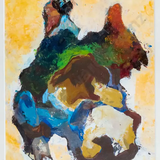 Alan Boyd (attrib) - framed oil - abstract H-220 W-165