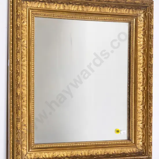 gilt framed wall mirror H-460 W-430