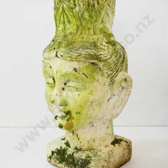 terracotta garden ornament - Khmer style head H-350