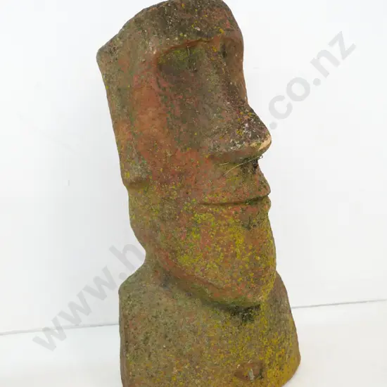 terracotta garden ornament - Easter Island Moai style head H-360