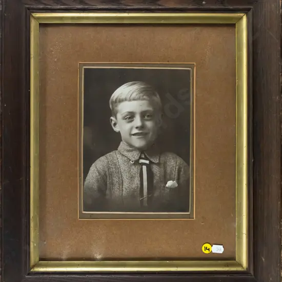 framed vintage black and white photograph - portrait H-200 W-160