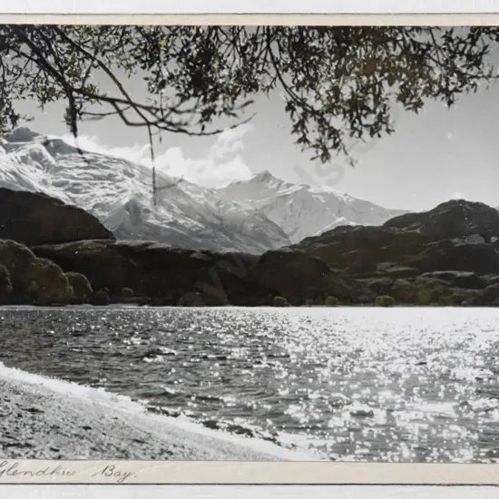framed black and white photograph - Glendhu Bay H-180 W-230