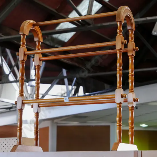 wooden towel rail