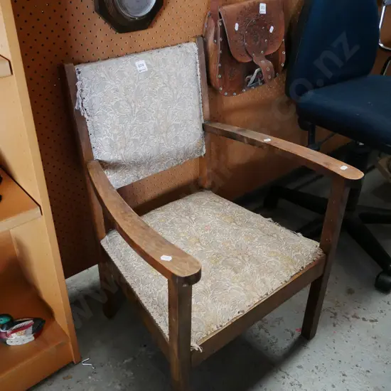 restorer's wooden armchair