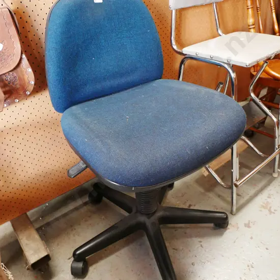 blue office chair