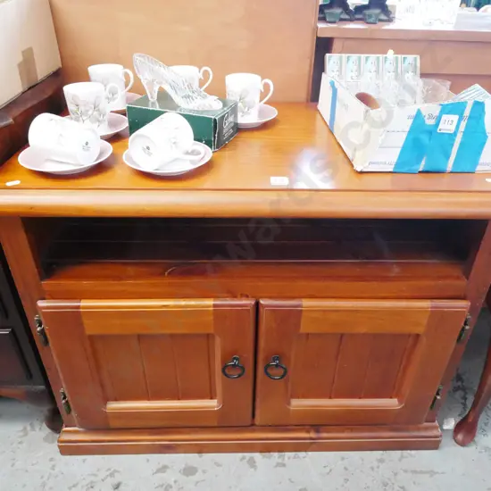 solid pine 2 door unit H-610 W-800 D-450