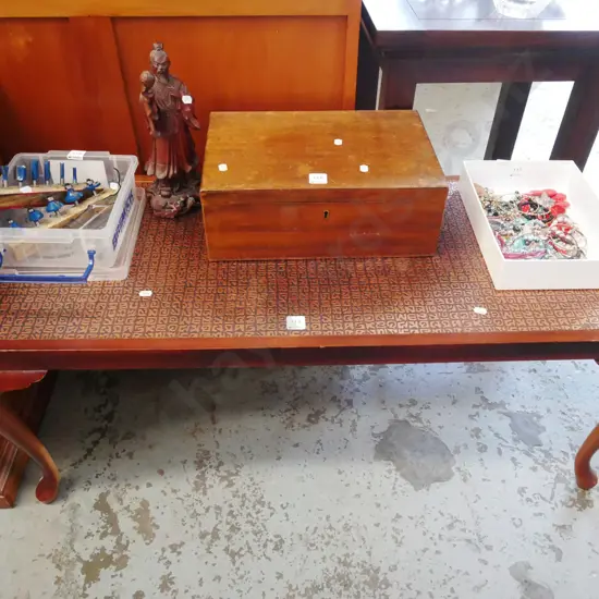 pressed copper top mid century coffee table H-400 W-980 D-440