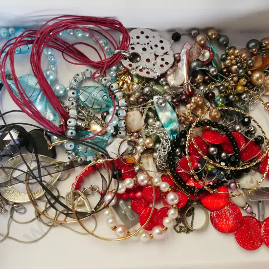 box of costume jewellery