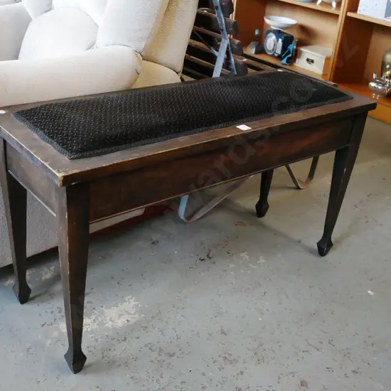 upholstered lift top piano stool