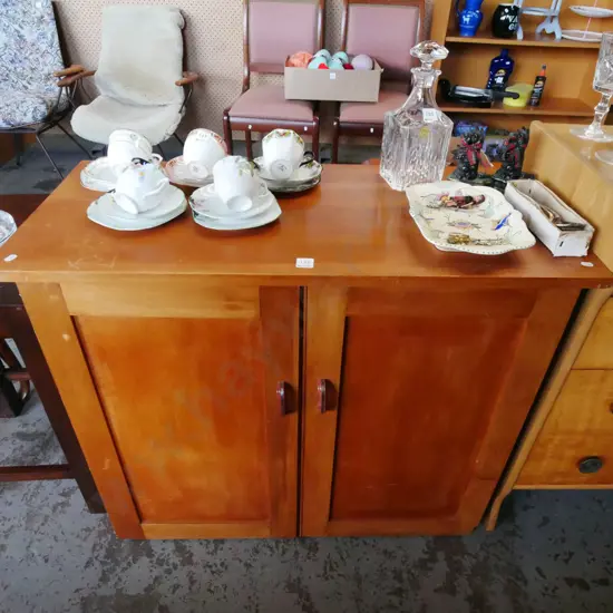 solid rimu 2 door sewing cabinet H-750 W-920 D-420