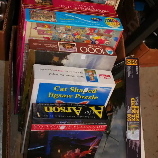 box of puzzles