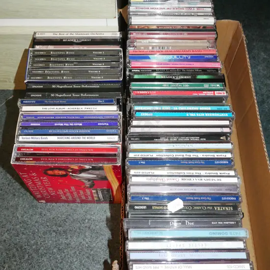 box of CDs