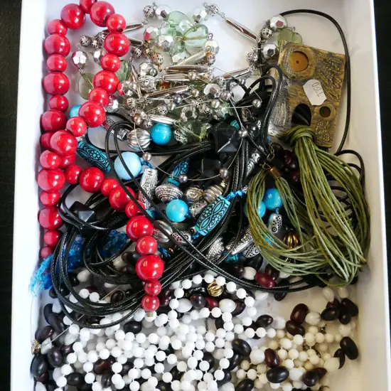 tray of costume jewellery
