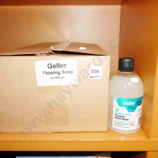 box; Geller antibacterial hand soap