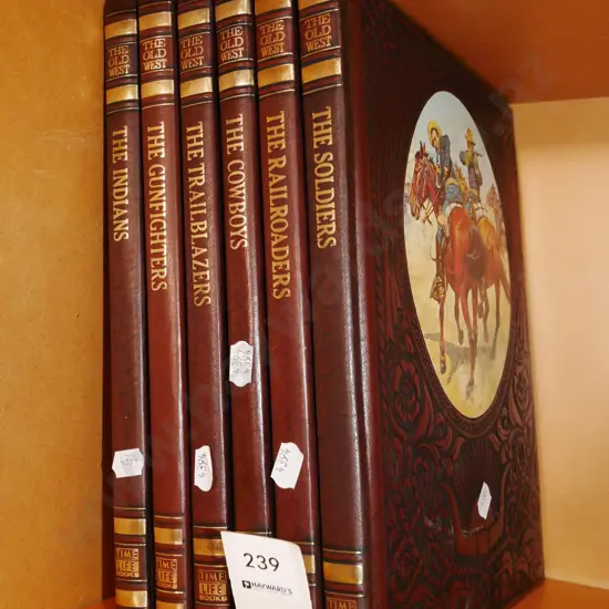 "The Old West"  leather bound books