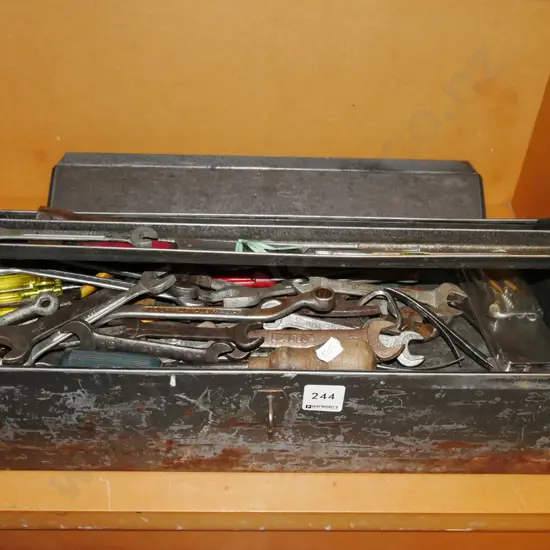 tool box; spanners, crescents etc