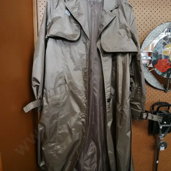 size 44 ladies long green rain coat