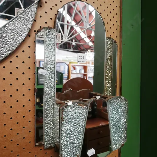 deco mirrored wall mounted pocket vase 