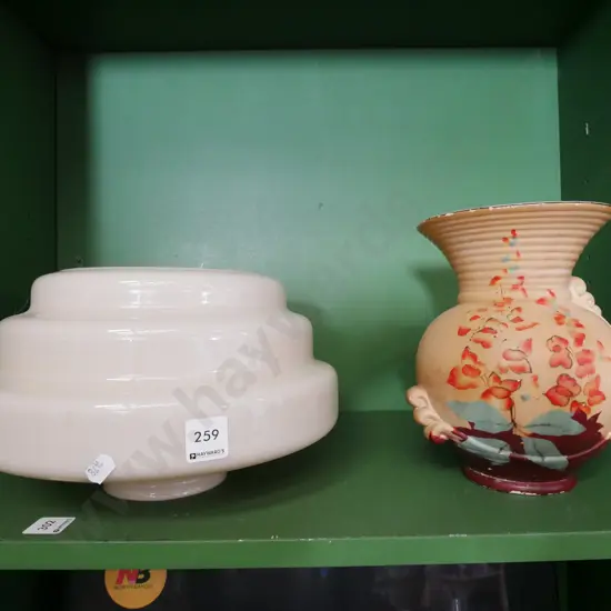 light fitting, bisque hand painted vase H-220 