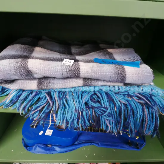 woollen travel rug and blanket