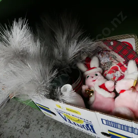 box; trays, pails, battery powered rabbits etc