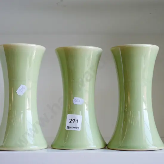 3x Dunedin Horticultural Society vases