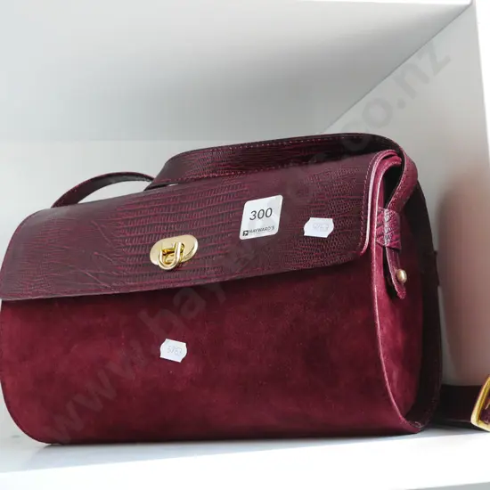 suede and snakeskin hand bag