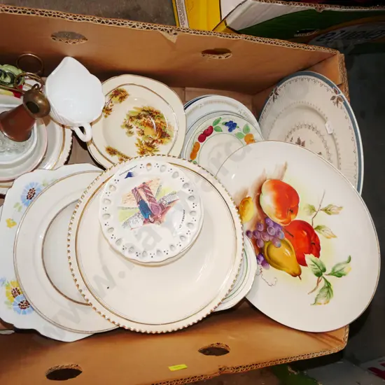 box; plates, saucers, bowls etc