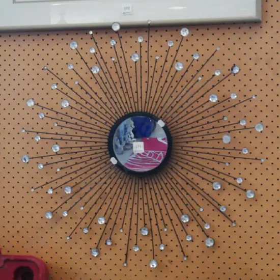 sunburst themed wall mirror - missing 1  bead