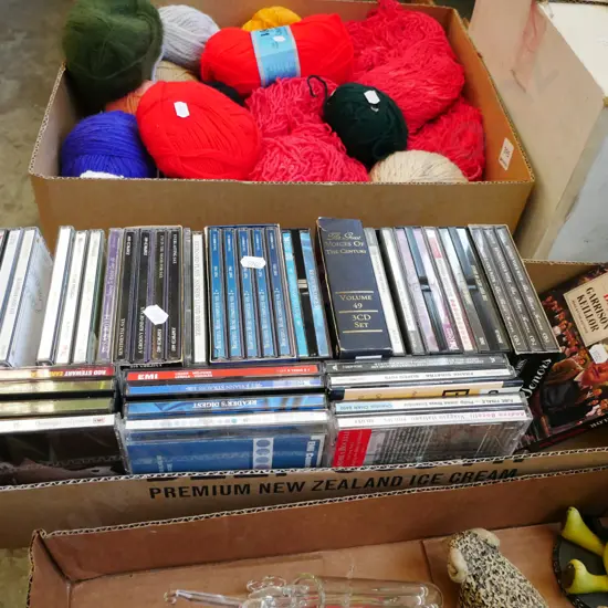 box of CDs